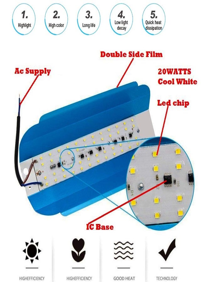 ام ال دي كشافات MLD halojin LED بقوة 20 واط، مقاومة للماء بمعيار IP65، للاستخدام الخارجي، لون أبيض مركز - Image 4