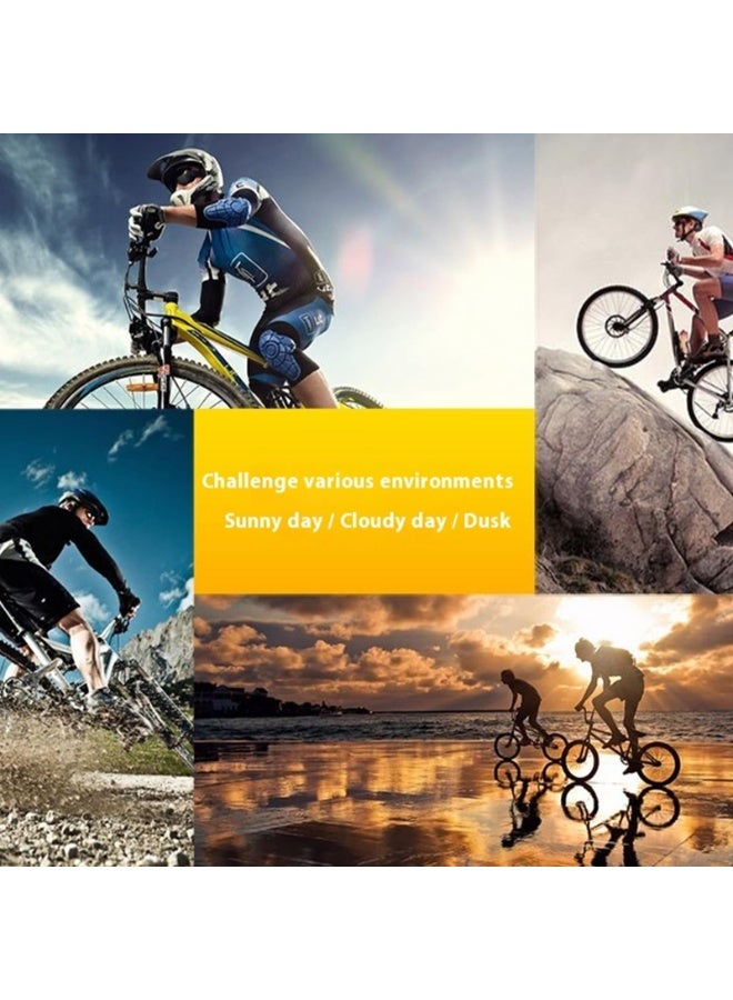 Chabeia Unisex Integrated Photochromic Bicycle Glasses - Large Frame PC Material, Anti-Glare Lenses, Lightweight & Durable for Outdoor Sports, Cycling, and Protective Use, Cycling Accessories, Sleek Sports Design, Flexible Lenses - Image 2