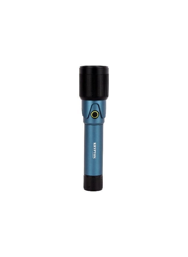 Krypton Zoomable LED Flashlight KNFL5487 | 4000mAh Li-Ion Battery | USB Type-C Rechargeable | High Brightness | Zoomable Beam | Indoor & Outdoor | Black - Image 4