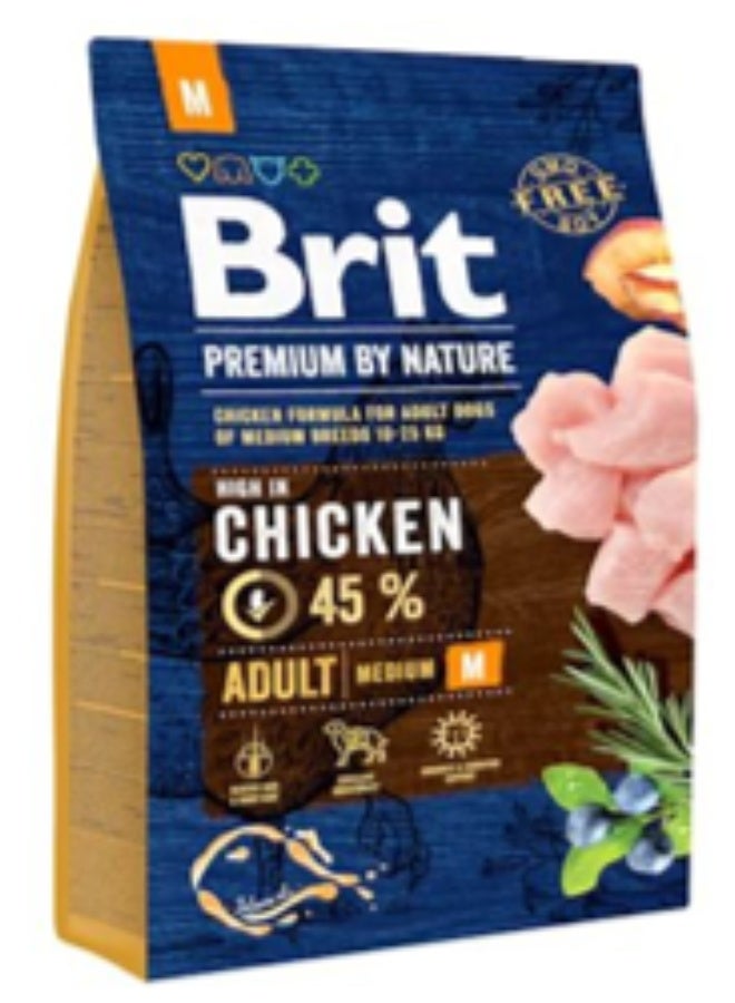 BRIT PREMIUM BY NATUREADULT DOG  MEDIUM 3 KG
