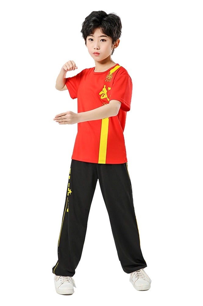 liannaner Kids Kung Fu Uniform – Chinese Martial Arts Costume for Boys , Tai Chi Karate Training Suit with Breathable Fabric (Performance, Wushu, Sanda, Stage Show) - Image 1