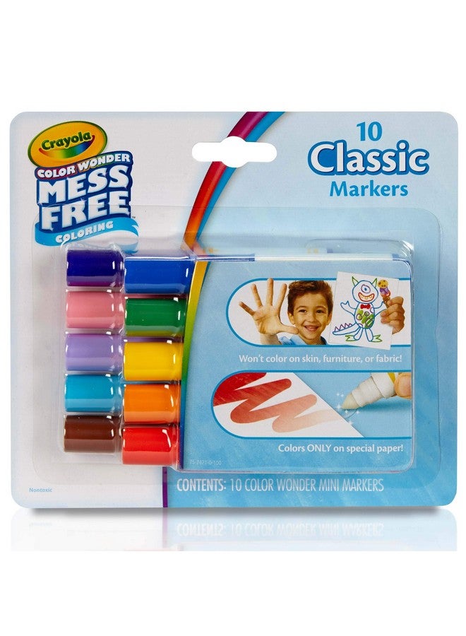 CRAYOLA Color Wonder Markers, Mess Free Coloring, 10 Count, Gift For Kids, Age 3, 4, 5, 6, Multi - Image 3