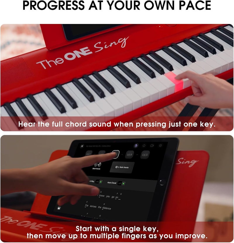 The ONE Keyboard Piano Sing - 61 Keys Electric Piano for Singing & Practice with Bluetooth and Huge Library of Songs - Image 5