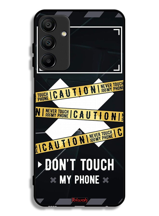 Tolwak Samsung Galaxy A15 5G Protective Case Cover Caution Never Touch My Phone - Image 1
