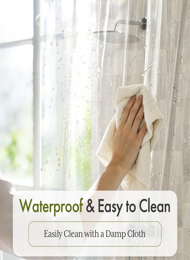 Bathway Shower Curtain Liner, Clear Shower Curtain Liner Plastic 72x96 Extra Long PEVA Waterproof Shower Curtain Liner with 3 Magnets and 12 Rustproof Metal Grommets, Lightweight Shower Liner Bathroom - Image 5