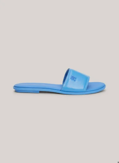 TOMMY HILFIGER Tonal Th Monogram Leather Mules