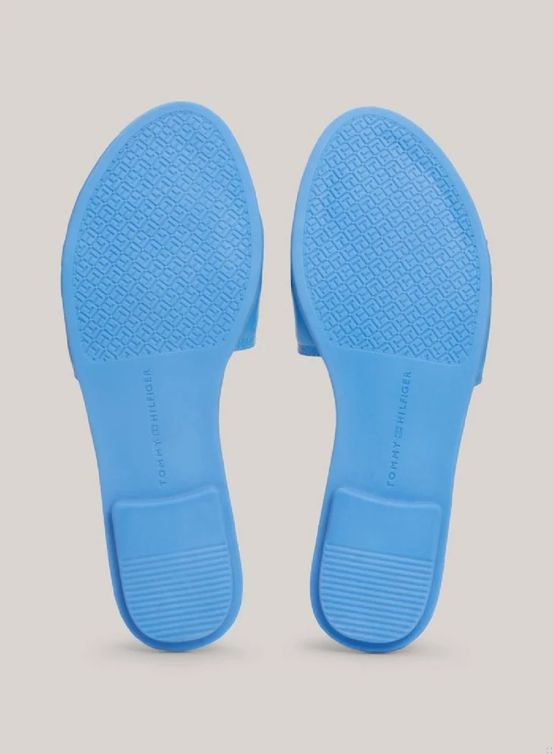 TOMMY HILFIGER Tonal Th Monogram Leather Mules