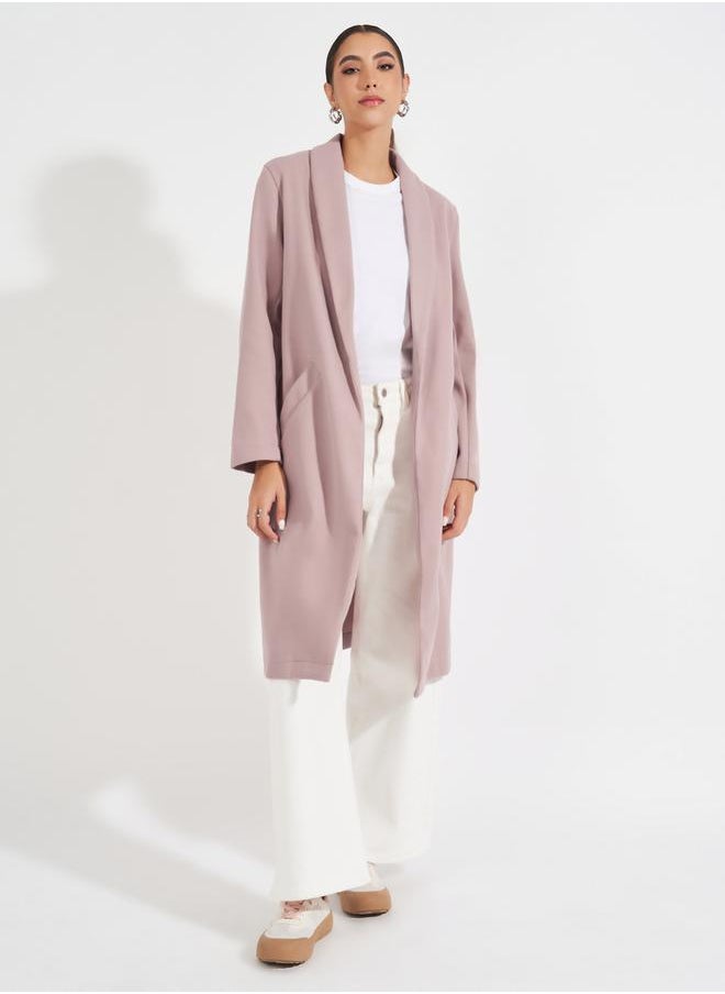 Styli - Regular Fit Knee Length Buttoned Wool Like Coat - Image 1