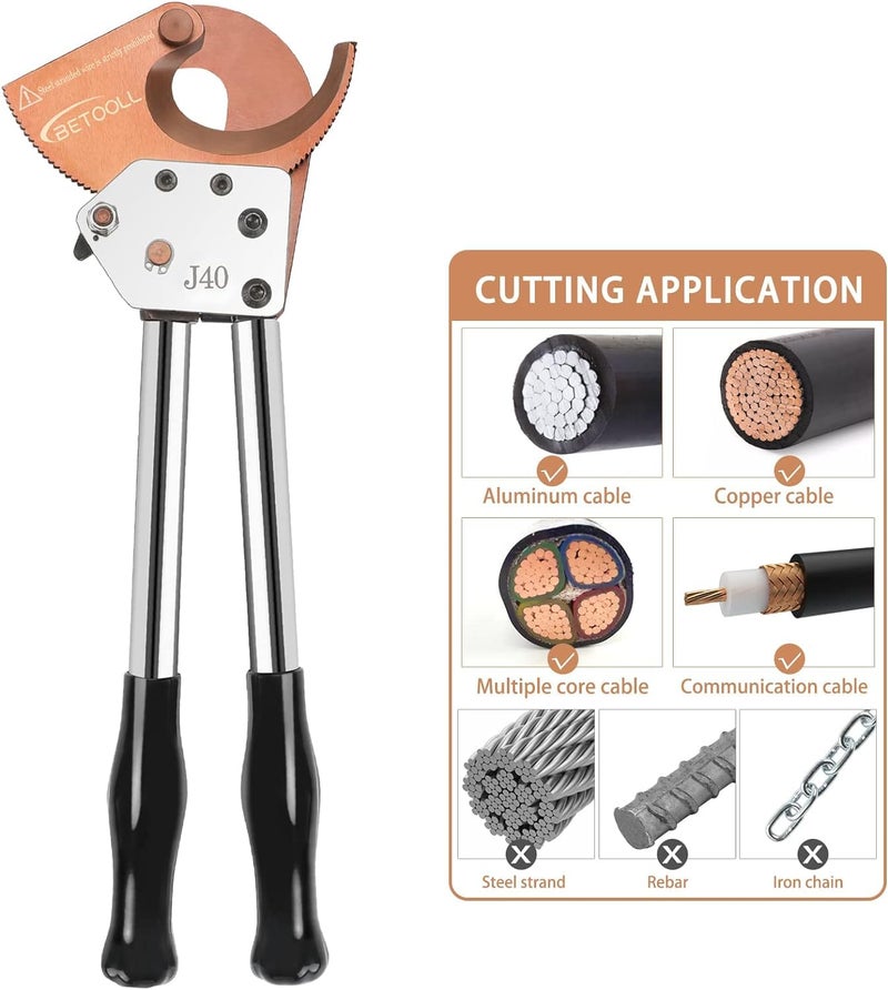 POWER Power Cable Cutter Rachet Type 40MM 16 Wire Cutter DLJ40 JS 75  - Image 4