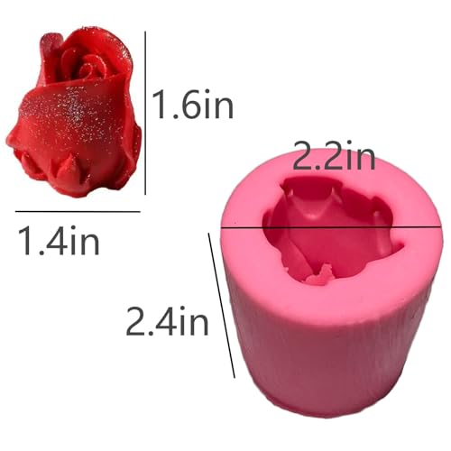 CALOPET Rose Bloom Flower Soap Silicone Mold, 3D Flowers Handmade DIY Candy Melt Mold, Chocolate Cookie Making Tools, Christmas Cake Candles Resin Moulds, Christmas Party Decoration Gift for Oven Cupcake - Image 3