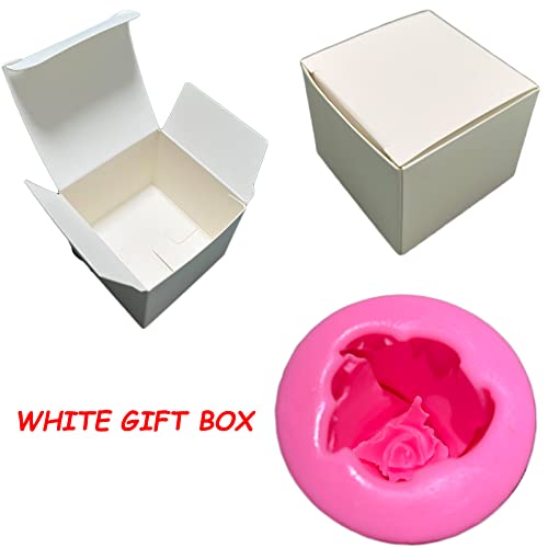 CALOPET Rose Bloom Flower Soap Silicone Mold, 3D Flowers Handmade DIY Candy Melt Mold, Chocolate Cookie Making Tools, Christmas Cake Candles Resin Moulds, Christmas Party Decoration Gift for Oven Cupcake - Image 5