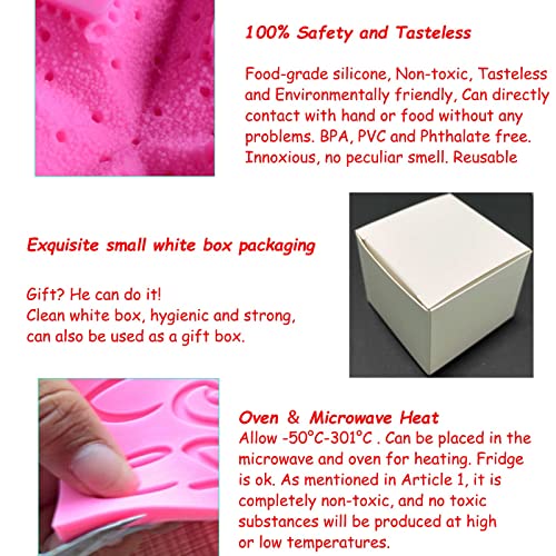 CALOPET Rose Bloom Flower Soap Silicone Mold, 3D Flowers Handmade DIY Candy Melt Mold, Chocolate Cookie Making Tools, Christmas Cake Candles Resin Moulds, Christmas Party Decoration Gift for Oven Cupcake - Image 4
