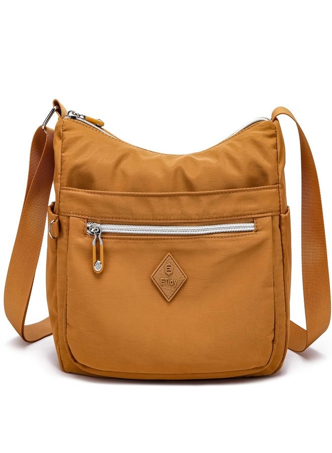 ETidy Crossbody Bag For Women Waterproof Lightweight Casual Shoulder Handbag Purse, L Size Yellow, Large Size - Image 1