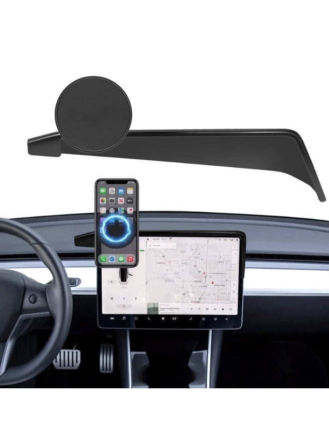 فيتوسي حامل هاتف للسيارة مخصص لتسلا موديل 3 و Y – قاعدة مغناطيسية للوحة القيادة متوافقة مع تقنية الشحن المغناطيسي ماج سيف، مزود بمشبك ثابت لشاشة 15.4 بوصة، دوران كامل 360°، تثبيت قوي وقفل بلمسة واحدة لسهولة الاستخدام - Image 1
