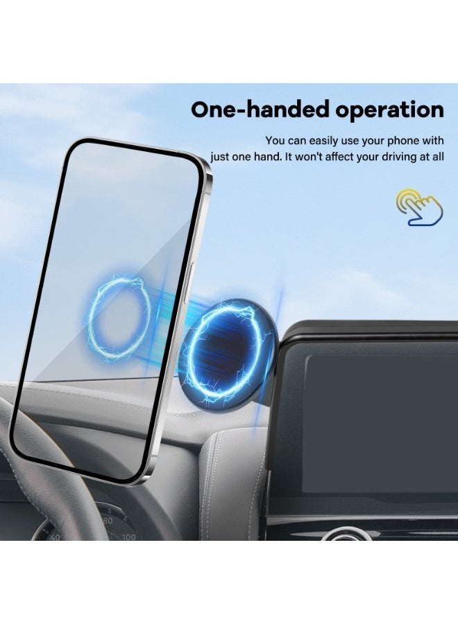 فيتوسي حامل هاتف للسيارة مخصص لتسلا موديل 3 و Y – قاعدة مغناطيسية للوحة القيادة متوافقة مع تقنية الشحن المغناطيسي ماج سيف، مزود بمشبك ثابت لشاشة 15.4 بوصة، دوران كامل 360°، تثبيت قوي وقفل بلمسة واحدة لسهولة الاستخدام - Image 4