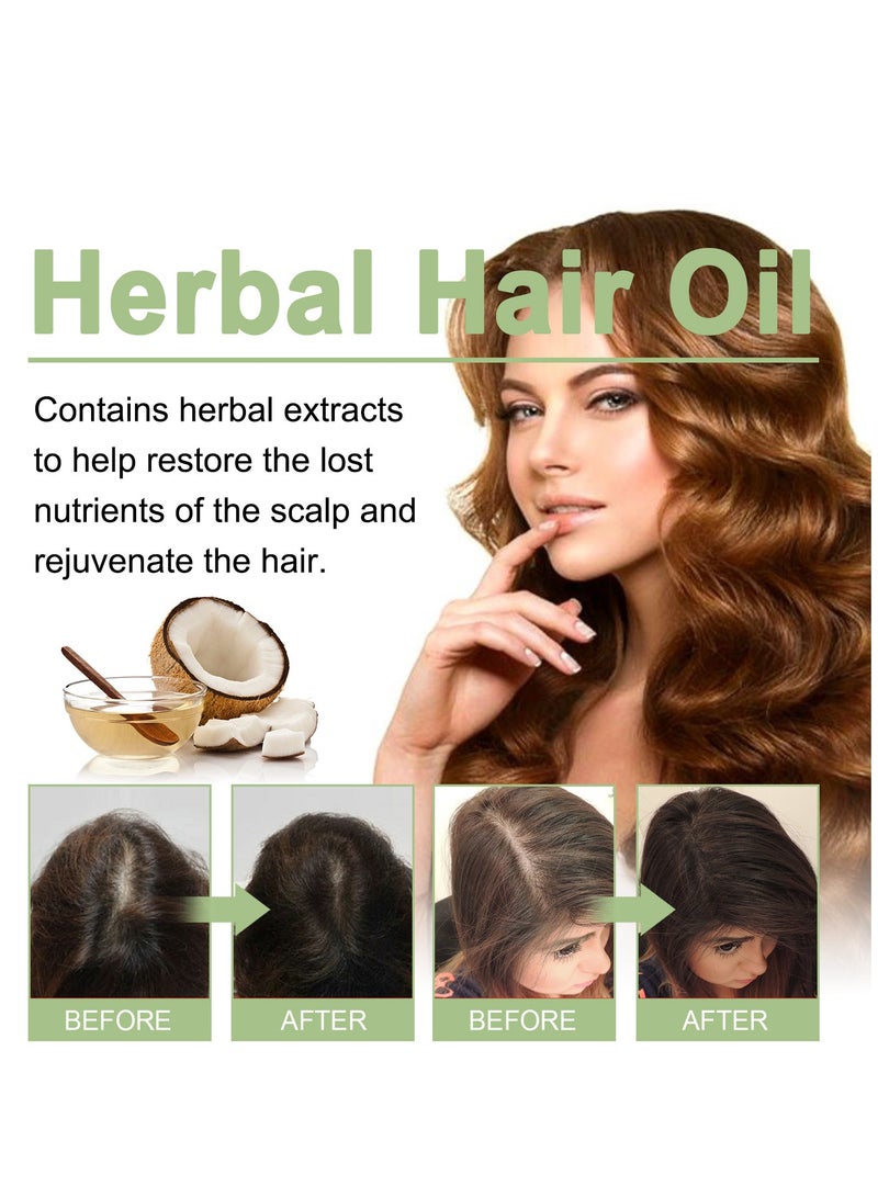 OUHOE Original Hair Growth Oil 3 IN 1 Original Hair Adivasi Hair Growth Oil | Ayurvedic Adiwasi Herbal Kesh tel with Natural Rosemary essential & Biotin for Control Hairfall anti dandruff 100ml - Image 2
