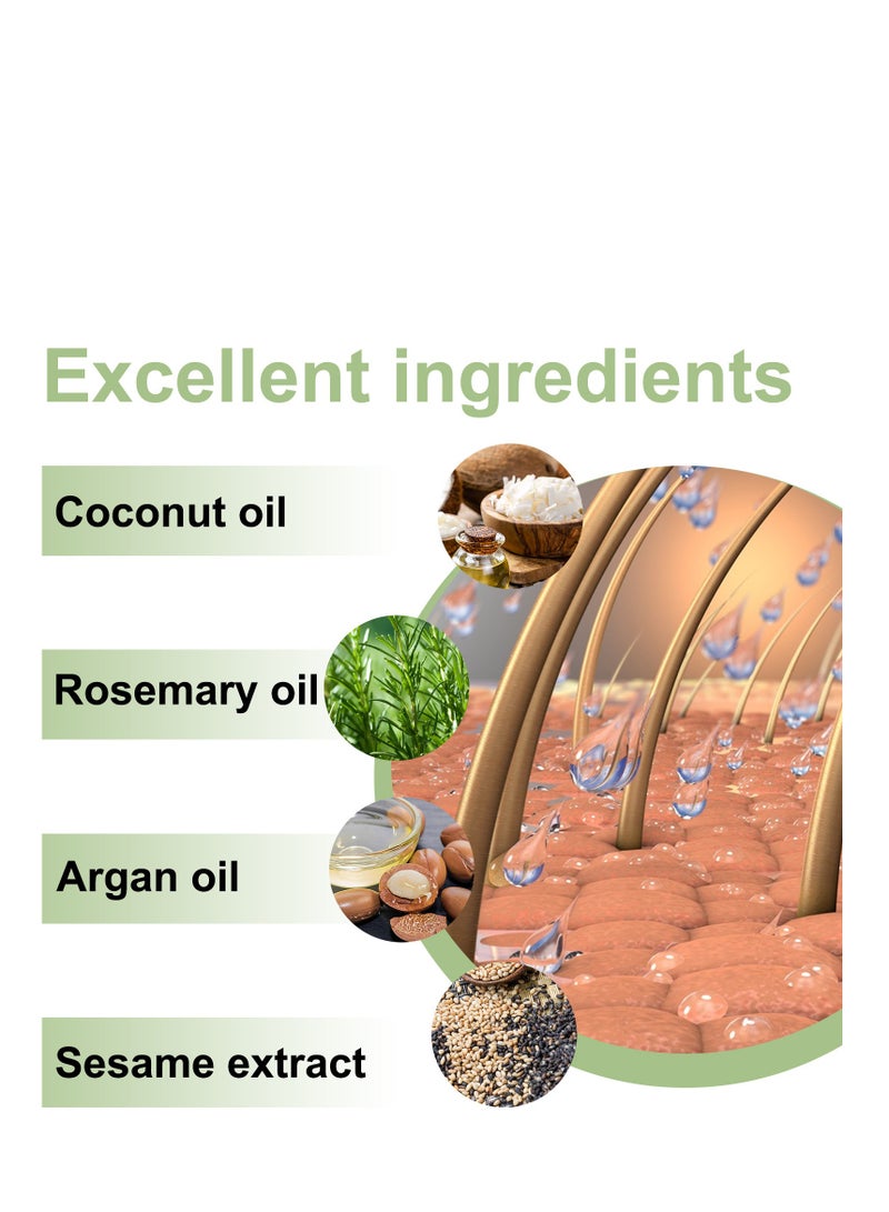 OUHOE Original Hair Growth Oil 3 IN 1 Original Hair Adivasi Hair Growth Oil | Ayurvedic Adiwasi Herbal Kesh tel with Natural Rosemary essential & Biotin for Control Hairfall anti dandruff 100ml - Image 4