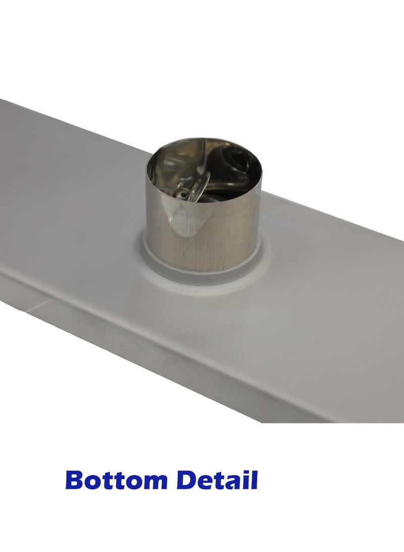 Rectangular shower floor drain, shower drain, 304 stainless steel linear drain with filter fitting  - Image 3