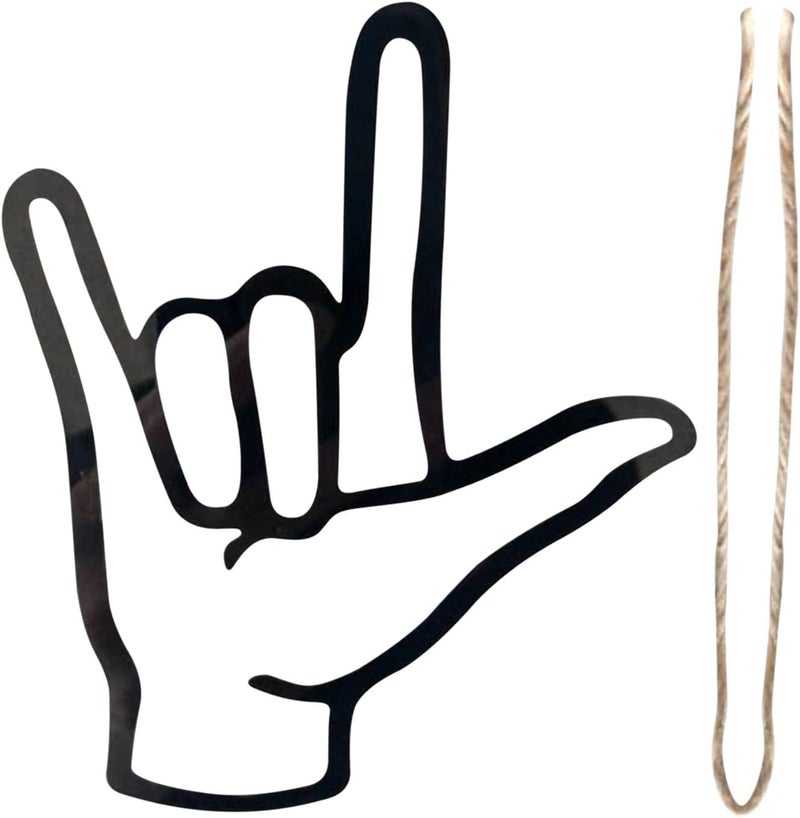 كلاراكو قلادة على شكل لفتة يد لعام 2023، زينة معلقة على شكل لفتة "أحبك" مخصصة، قلادة معدنية للتعبير عن الحب، زينة شجرة، ديكور سيارة، هدايا للأصدقاء المقربين - Image 1