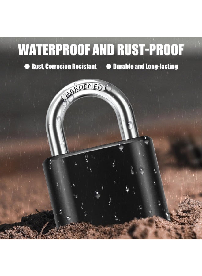 DOUGEI 4 Digit Heavy Duty Combination Lock,Outdoor Combination Padlock,  Weatherproof Resettable Combination Padlock, High Security for Sheds Fence, Locker, Home, School, Garage, Garden, Gate Hasps - Image 4