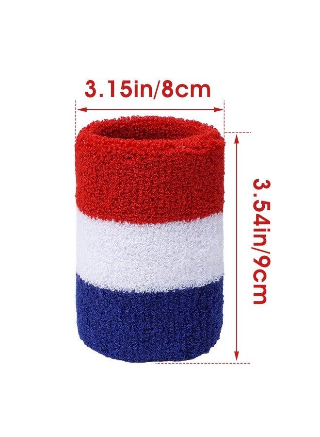 Yolev Striped Wrist Sweatbands Moisture Wicking Sweat Absorbing Cotton Sweat Band For Men And Women Athletic Cotton Terry Cloth Wristbands  - Image 4