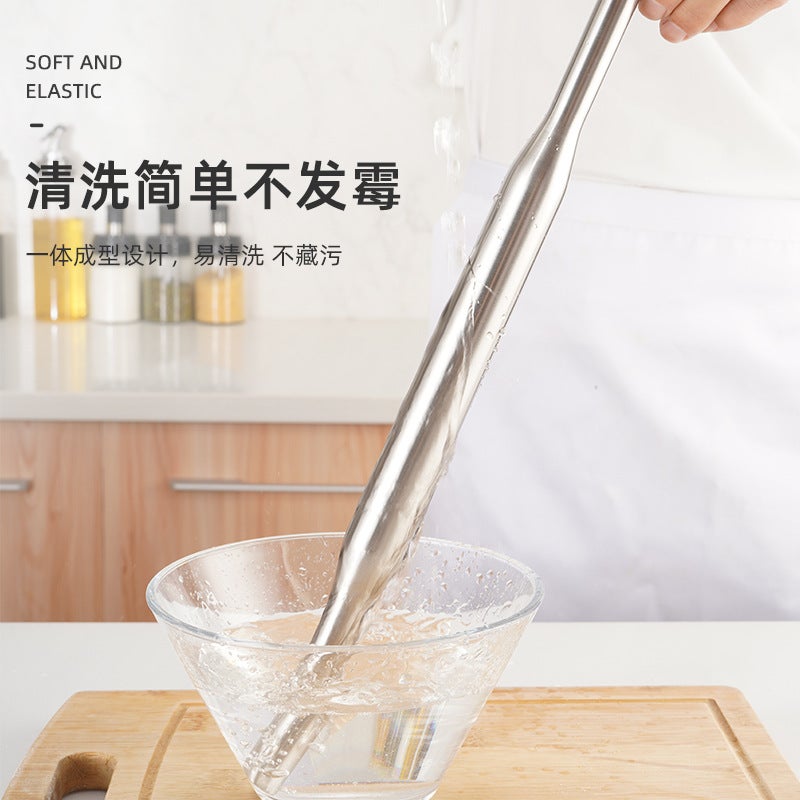304 Stainless Steel Rolling Pin Baking Tool Household Rolling Pin Rolling Dumpling Wrapper Non-Stick Flour Kneading Pin - Image 4