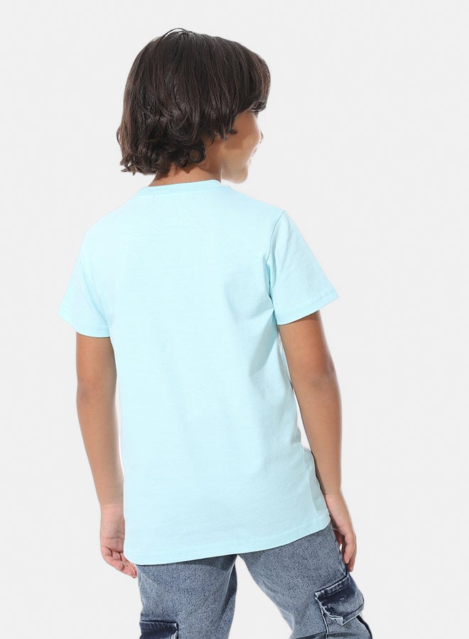 Andora Regular Fit Printed Boys T-Shirt_Aqua - Image 4