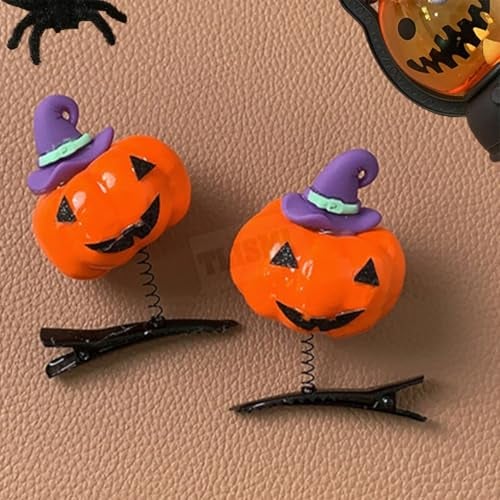 TLISMI Halloween Hair Clips for Girls & Women – Cute Pumpkin Hair Accessories | Party Costume Hairpins for Kids & Adults | Festive Dress Up, Cosplay & Trick or Treat Headwear for Theme Events - Image 4