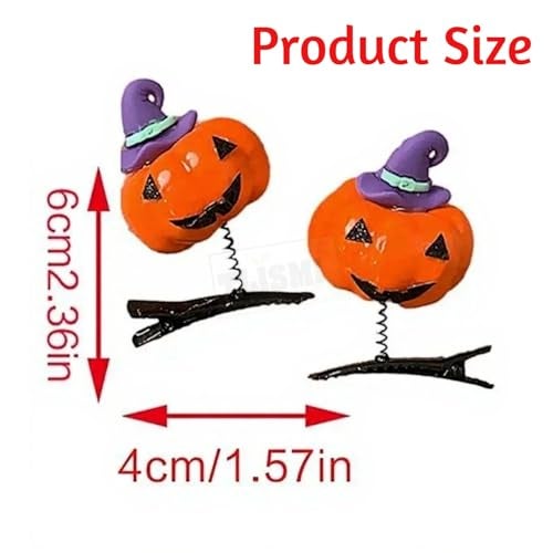 TLISMI Halloween Hair Clips for Girls & Women – Cute Pumpkin Hair Accessories | Party Costume Hairpins for Kids & Adults | Festive Dress Up, Cosplay & Trick or Treat Headwear for Theme Events - Image 3