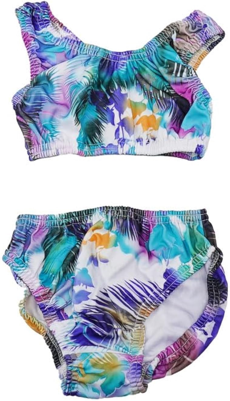 Perfect M-701-74 Girls Cut Out Swimsuit 3 Years 4 Years - Multi Color