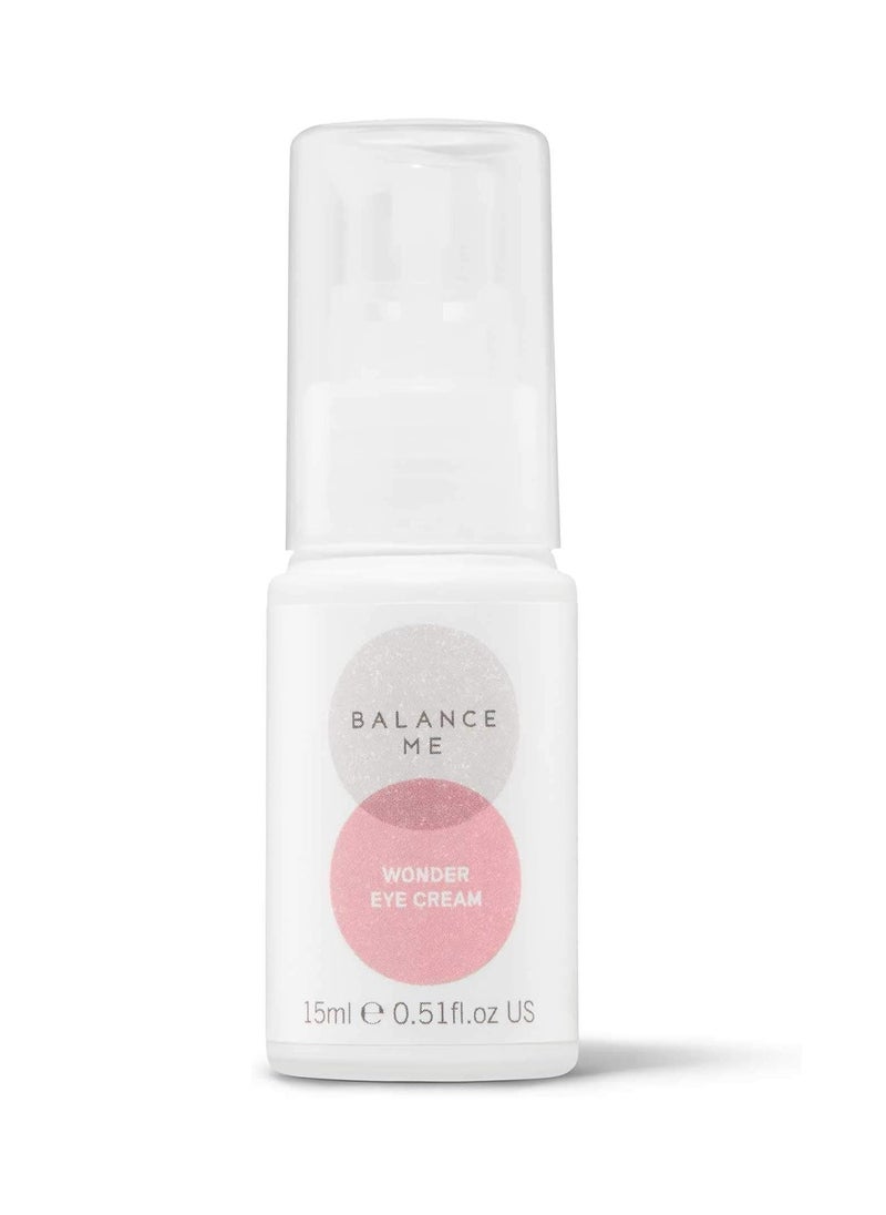 Balance Me - Wonder Eye Cream Vegan Anti Ageing Cream Eye Gel Hyaluronic Acid Hydrates and Reduces Dark Circles and Puffiness For All Skin Types Made In UK 15ml - Image 1