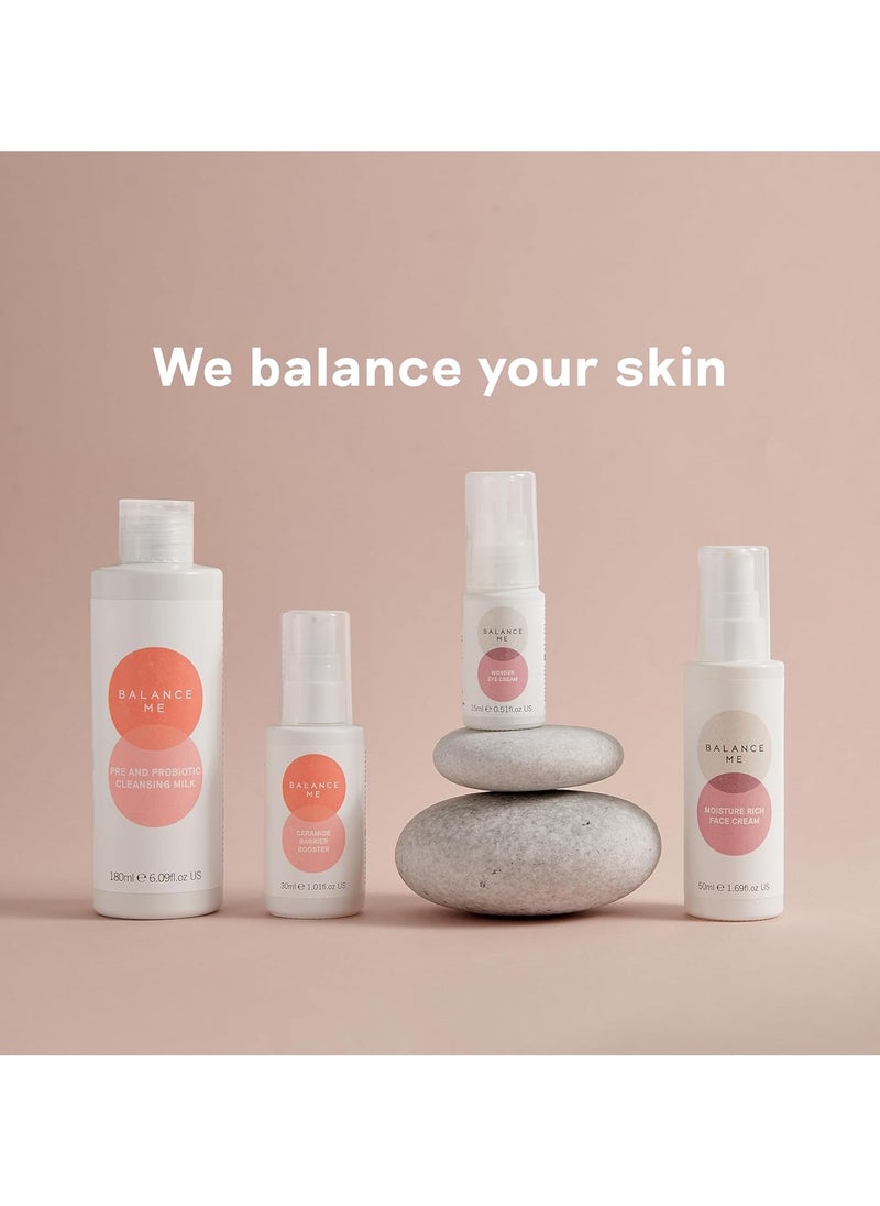 Balance Me - Wonder Eye Cream Vegan Anti Ageing Cream Eye Gel Hyaluronic Acid Hydrates and Reduces Dark Circles and Puffiness For All Skin Types Made In UK 15ml - Image 1