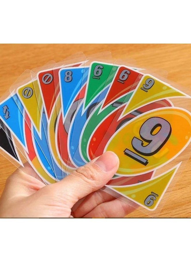 Uno Playing Clear Card Game Water proof Beach With Case