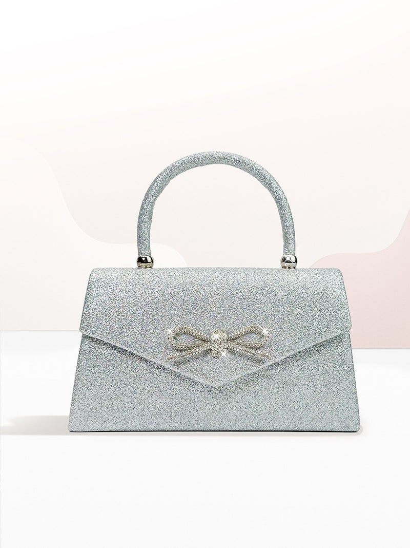 New Diamond-Encrusted Bow Versatile Handbag, Light Luxury Style Niche Bag, Women'S Evening Bag, Large Tote Bag, Chain Bag - Image 1