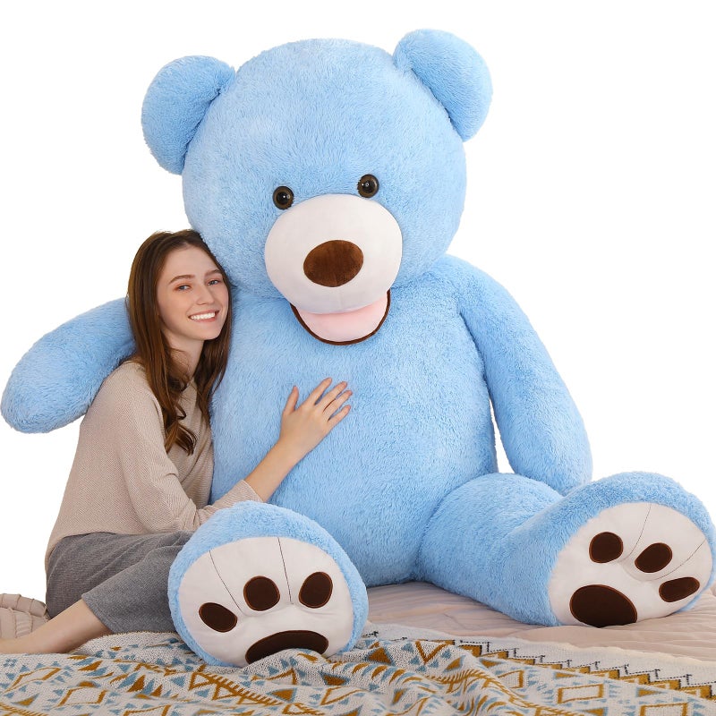 MorisMos Giant Teddy Bear Plush 5ft Life Size Huge Blue Teddy Bears for Boyfriend 5 Foot Large Big Stuffed Animal Gifts for Lover on Valentines Anniversary Birthday - Image 3