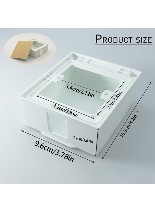 Mr. Penda Waterproof Socket Cover, 2 Pack Wall Switch Cover, Self-Adhesive Electrical Outlet Protector, Splashproof and Dustproof Plug Guard, Baby Safety Light Switch Guard for Bathroom, Kitchen and Home Security (White) - Image 2