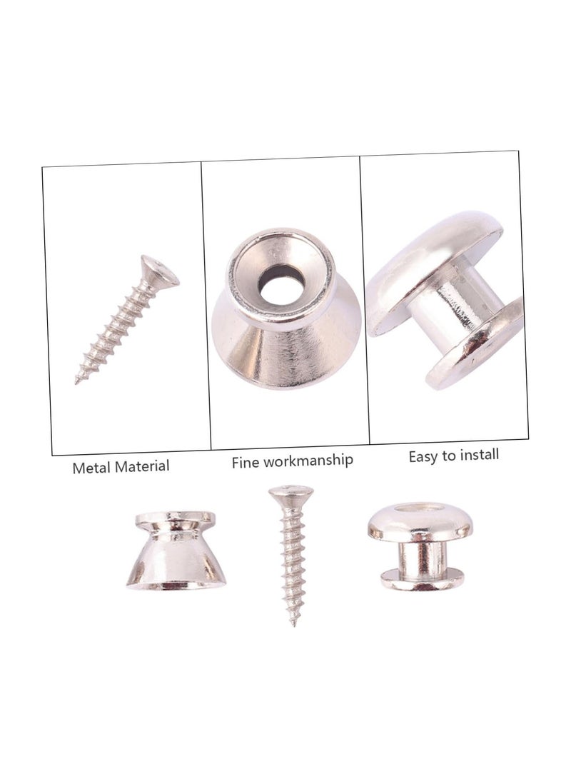 GGOOT 60 pcs guitar screws Anti-slip Bass Belt Locks Guitar Locking electric guitar strap Guitar Strap Nail guitar strap locks Metal Guitar Lock Classical Bass Belt Nails Ukulele button  - Image 4