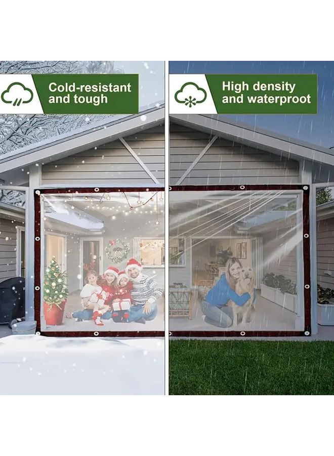 300x300cm Waterproof Rainproof Cloth With Rope Windproof Warm Balcony Cover - Image 2