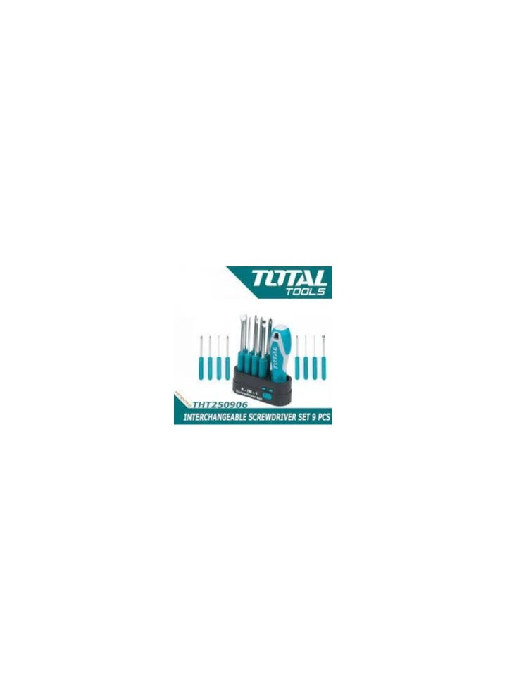 Total 9-piece 8-in-1 screwdriver set