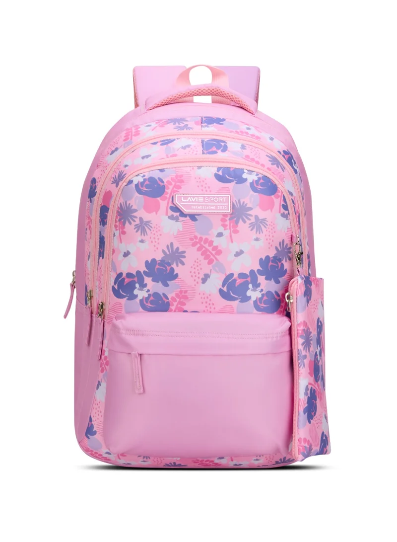 Sport 36L Rockrose Backpack | 19 inches | Laptop Compatiable | Raincover | Pencil Pouch |(Purple)