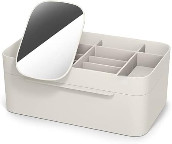 ZURITY Waterproof Beauty Makeup Travel Holder Display Make up Caddy Shelf Storage Box with Drawer Viva Compact Cosmetic Organiser with Drawer Makeup Organizer for Dresser & Bathroom. - Image 1