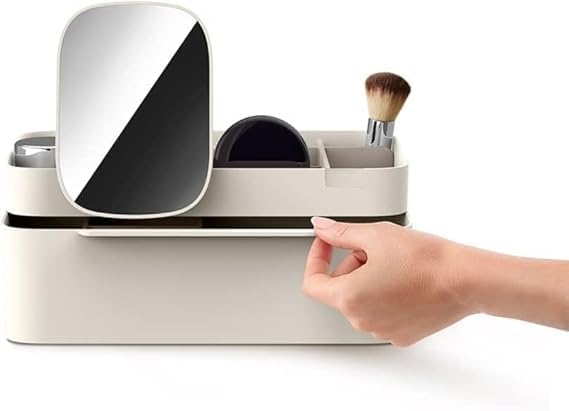 ZURITY Waterproof Beauty Makeup Travel Holder Display Make up Caddy Shelf Storage Box with Drawer Viva Compact Cosmetic Organiser with Drawer Makeup Organizer for Dresser & Bathroom. - Image 2