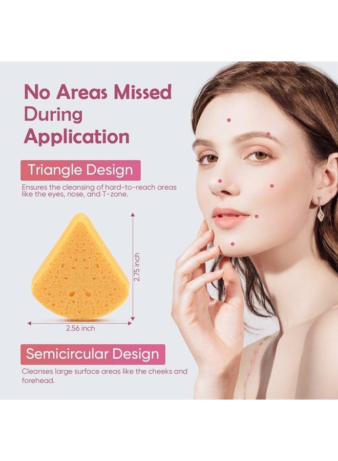 AIDEA 96 قطعة إسفنجات وجه مضغوطة، إسفنجات وجه قابلة للتخلص منها من AIDEA، وسادات تنظيف الوجه، إسفنجات سبا تجميلية من السليلوز الطبيعي 100% لتنظيف الوجه، وسادات تقشير، وسادات إزالة مكياج قابلة لإعادة الاستخدام - Image 4