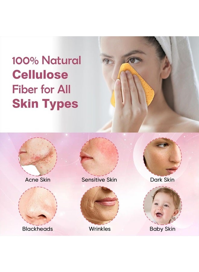 AIDEA 96 قطعة إسفنجات وجه مضغوطة، إسفنجات وجه قابلة للتخلص منها من AIDEA، وسادات تنظيف الوجه، إسفنجات سبا تجميلية من السليلوز الطبيعي 100% لتنظيف الوجه، وسادات تقشير، وسادات إزالة مكياج قابلة لإعادة الاستخدام - Image 2