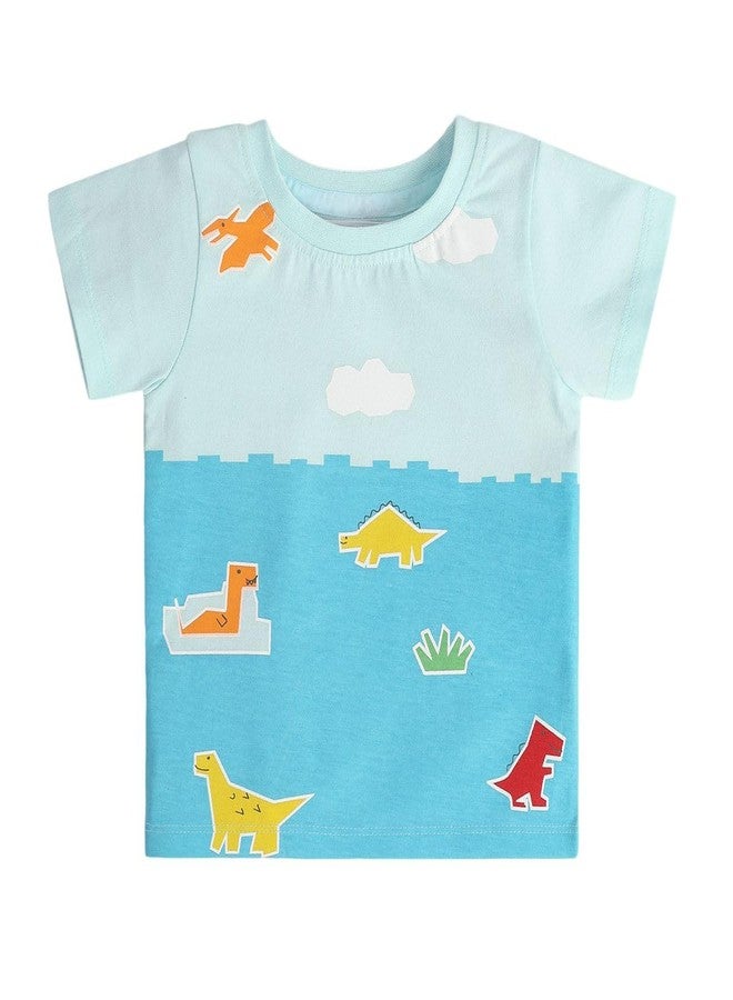 miniklub Cotton Half Sleeve Animal Printed Tee With Short Set - Image 4