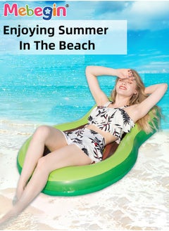 MEBEGIN Avocado Shape Swimming Float with Mesh Bottom and Sun Canopy, Unique Inflatable Pool Float for Adults and Kids, Sturdy Durable Pool Floating Bed, Fun Water Toys, Suitable for Summer Pools, Beaches, Parties and Water Sports, 120*80cm  - Image 5