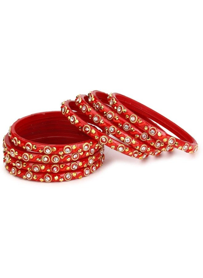 AFAST Red & Red Glass Bangles & Kadas - Combo of 2 Sets (12 & 8 Bangles), Pack Of 20, Perfect for Marriage, Anniversary & Functions - Image 5