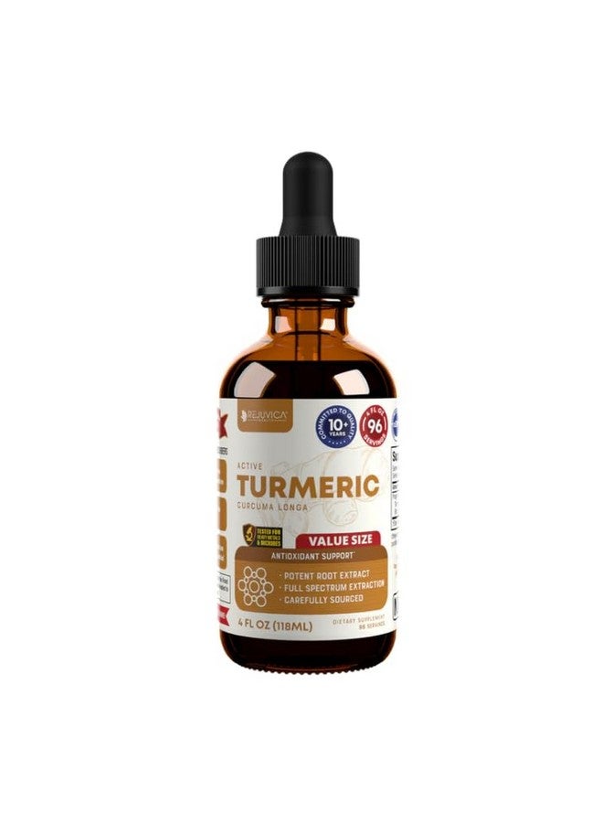 Rejuvica Health Active Turmeric - Advanced Liquid Supplement - Curcuma Longa Extract - Turmeric Roots Only - Naturally Occurring Curcumin  - Image 1