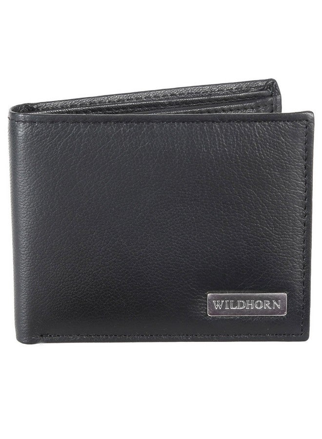 وايلدهورن محفظة جلدية أصلية للرجال باللون الأسود - Image 1
