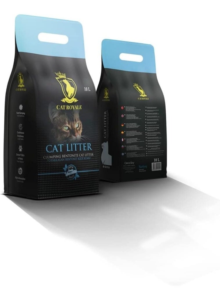 Cat Royale Fragrance Free Clumping Cat Litter, 5 L, Natural Bentonite, 99.5% Dust Free, Fast Firm Clumps, High Absorption, Low Tracking, Unscented Without Smell - Image 1
